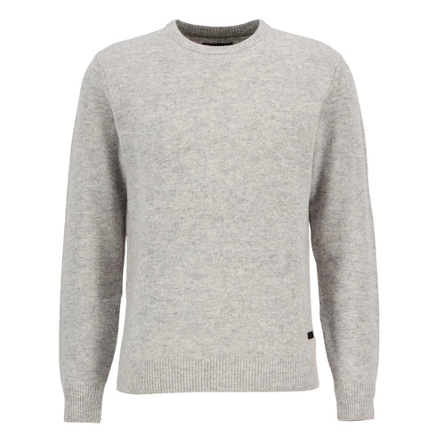 Maglia Uomo Essential, con scollatura girocollo e toppe in velluto